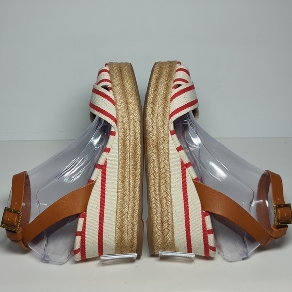 Tory Burch Karissa canvas wedge espadrille platform sandals womans size 9 - Picture 14 of 16